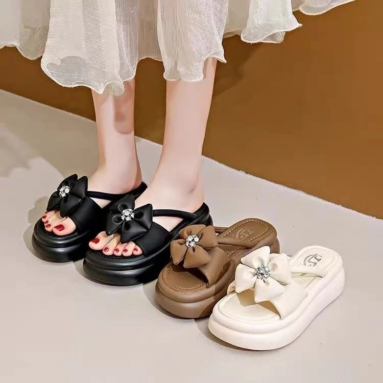 厚底新款凉鞋8805四叶花百搭休闲外穿拖鞋防滑2025夏季小香风女鞋