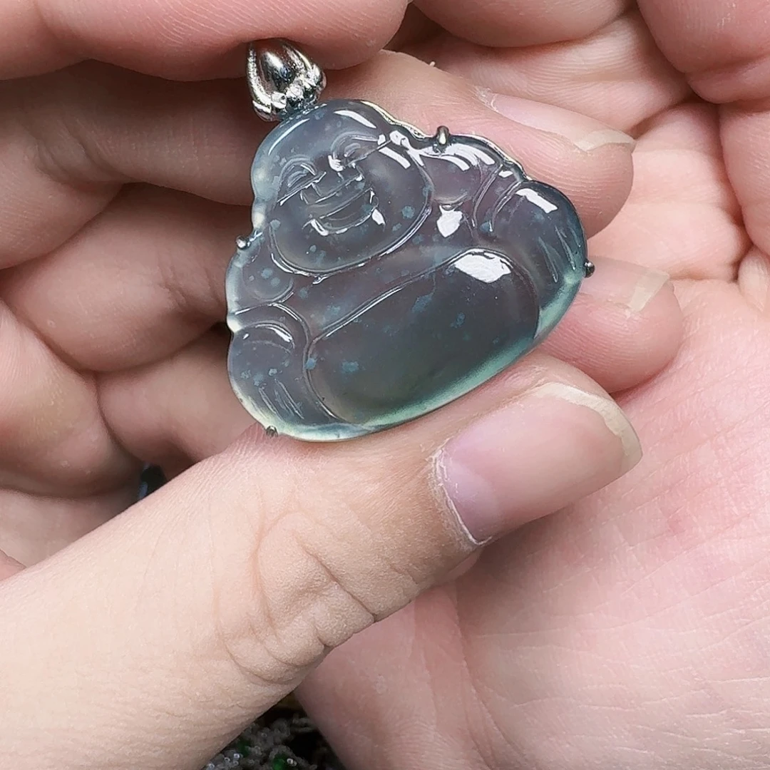 翡翠未镶嵌颈饰天然A货翡翠放漏