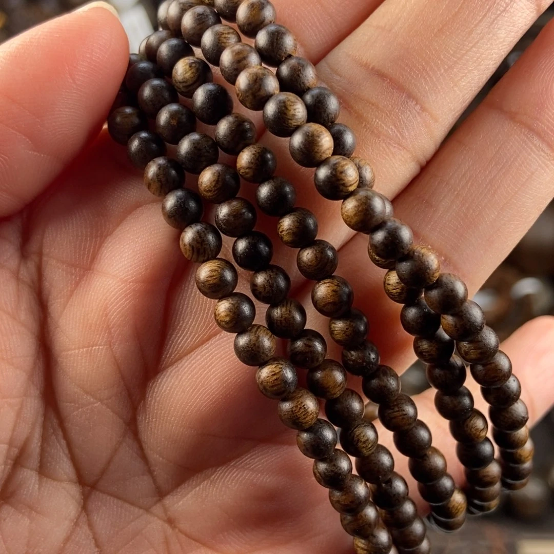 沉香手串千**集越南芽庄白棋楠