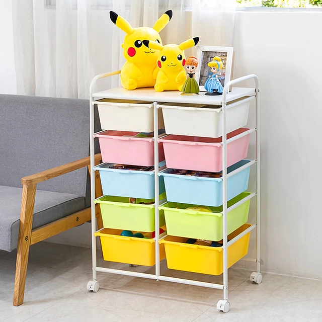 儿童玩具收纳架家用整理分类储物柜多层落地移动置物架宝宝绘本架