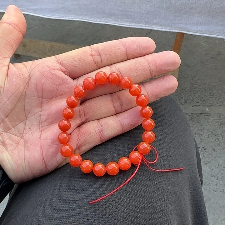 南红玛瑙手链未镶嵌卡8加
