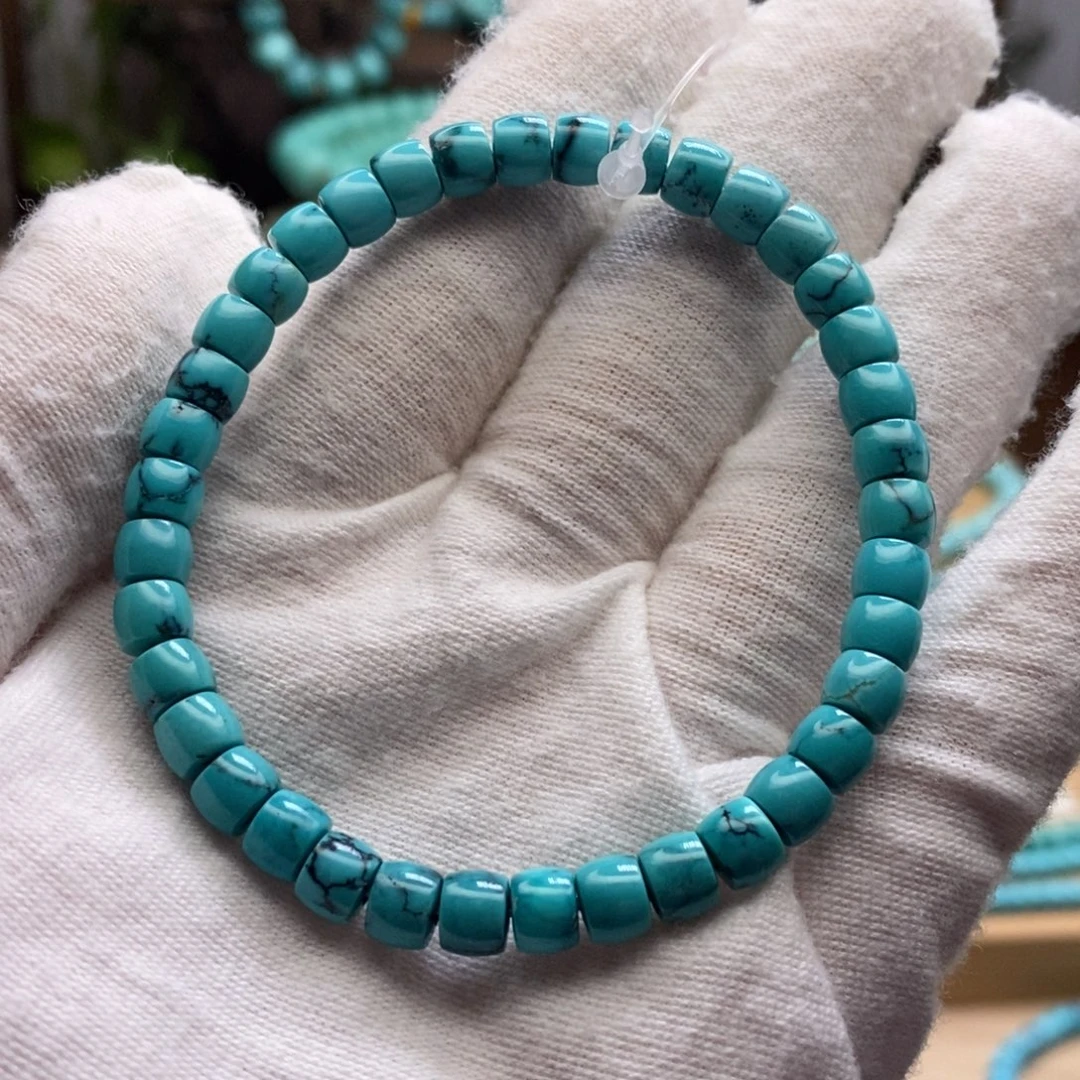 绿松石未镶嵌原矿高瓷无油无科技