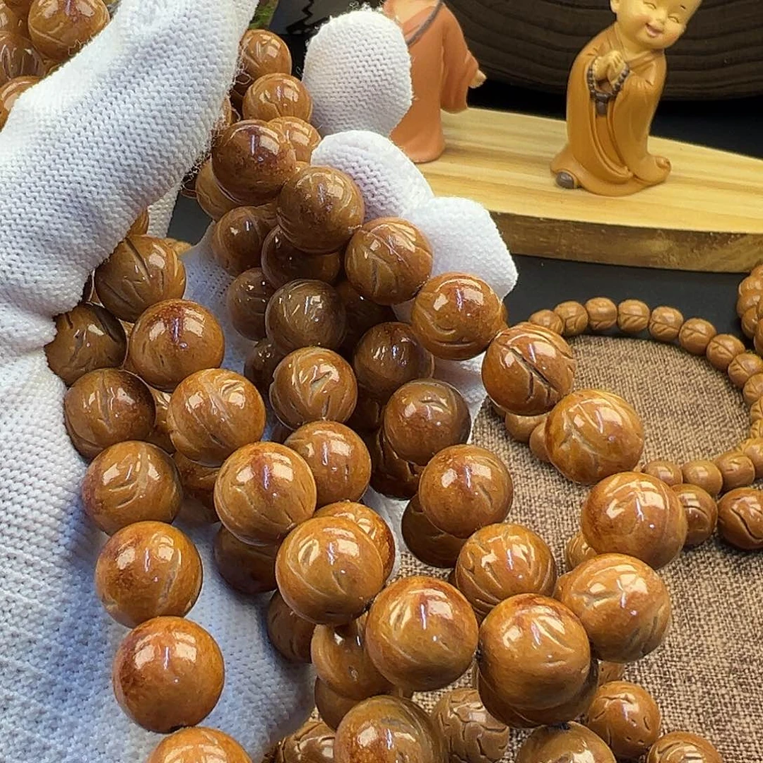 桃核吊坠12龙纹114颗