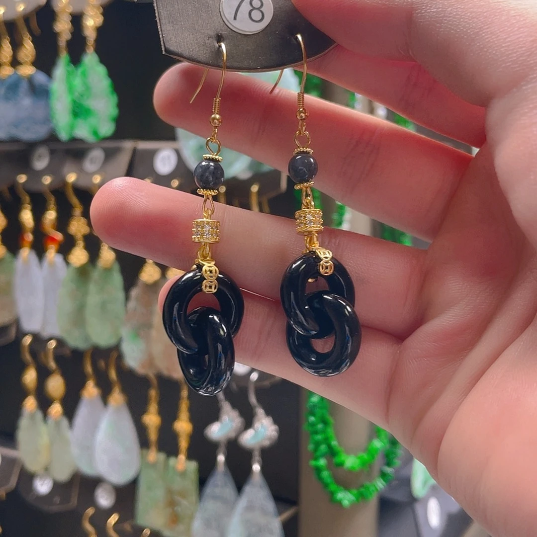 翡翠未镶嵌耳饰翡翠