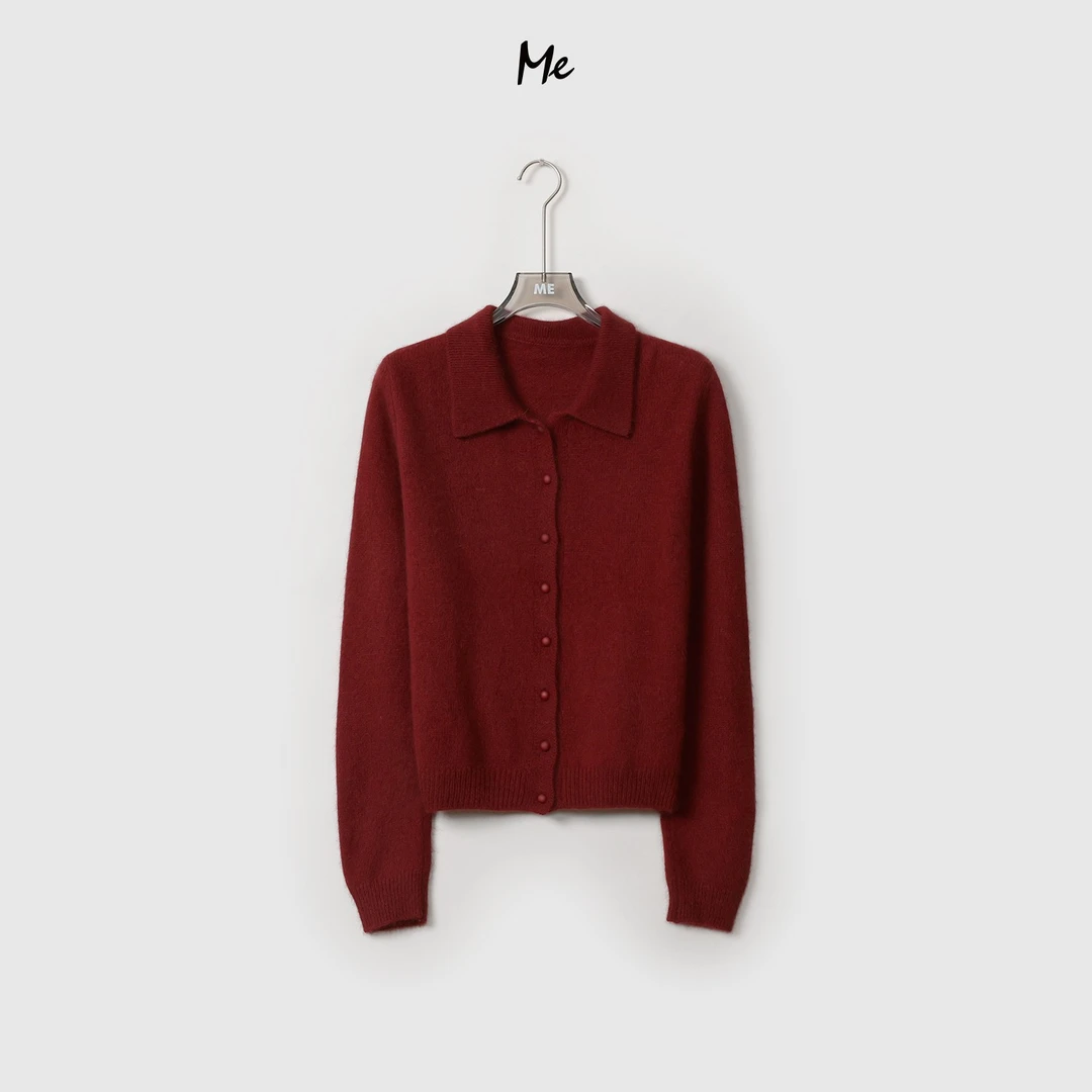 ME【云柔针织衫】绵羊毛混纺215G亲肤保暖百搭针织毛衣MEQA5436