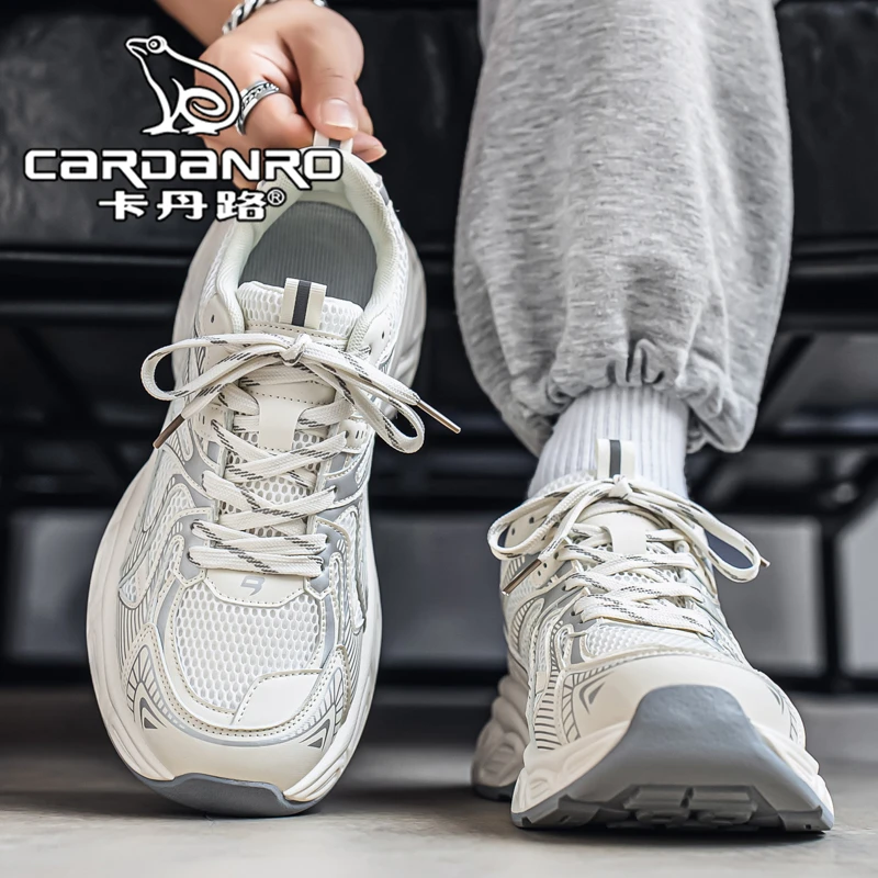 意大利卡丹路港风老爹鞋男秋季高级干净感运动鞋男士增高小白潮鞋
