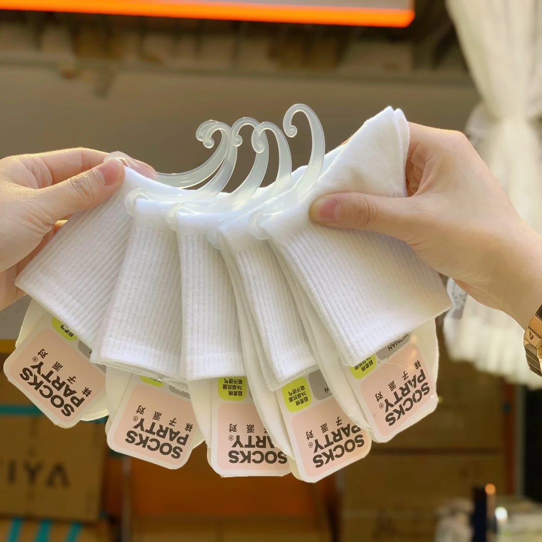 5双 精梳棉袜子女生秋冬棉袜柔软舒适百搭不易臭条纹女士中筒袜