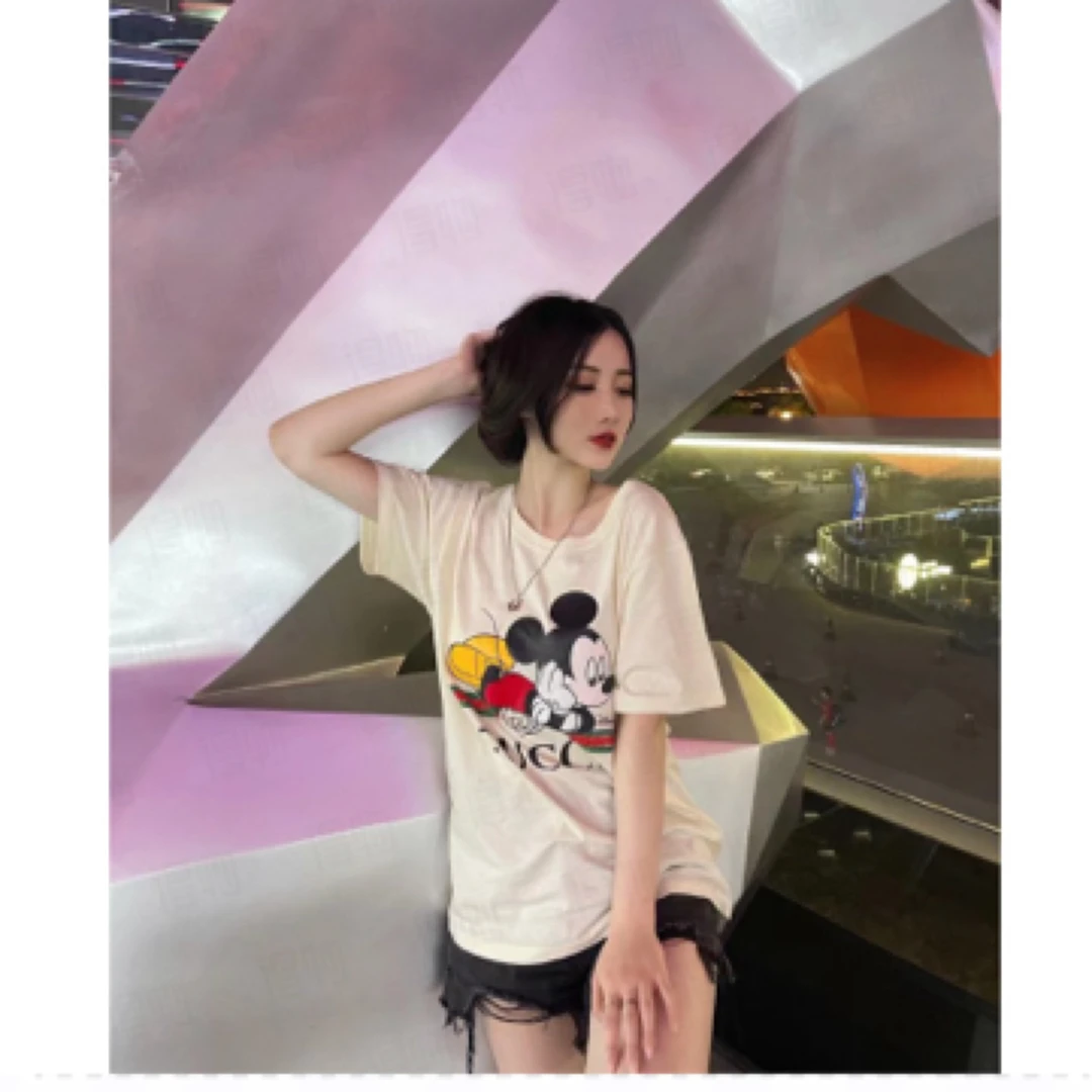 99新 GUCCI/古驰 Logo印花圆领套头短袖/S码/E00564/GLB