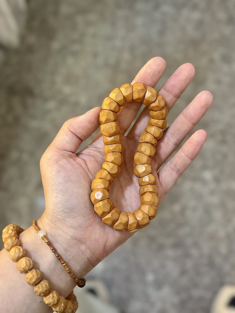 无相猴头大肠单圈13-14mm男士盘玩文玩佛珠 原皮创意新中式手链女