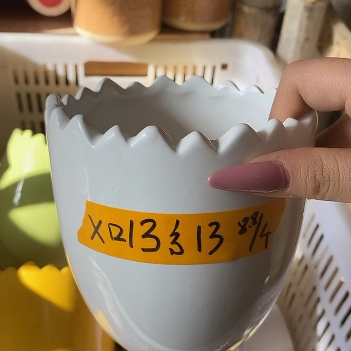 陶瓷花盆有孔 瑕疵介意勿拍