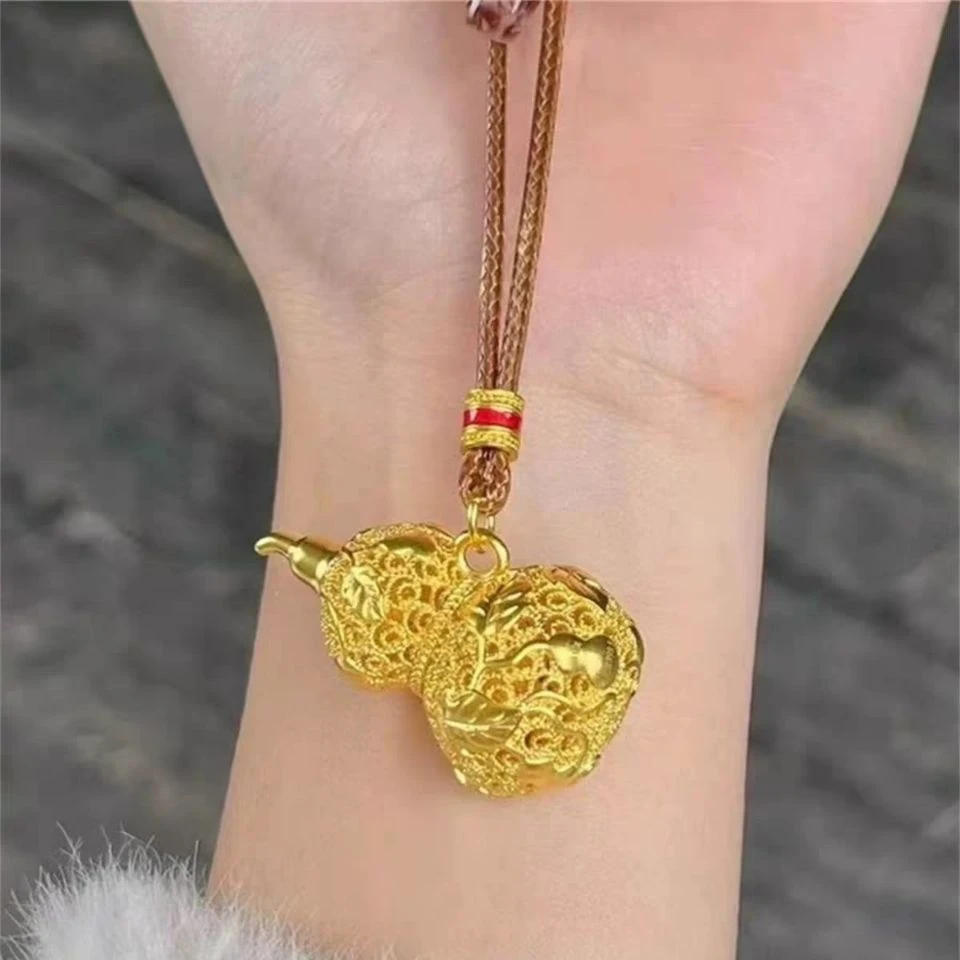 合金吊坠 精工高货爬藤葫芦花丝镂空吊坠福挂件