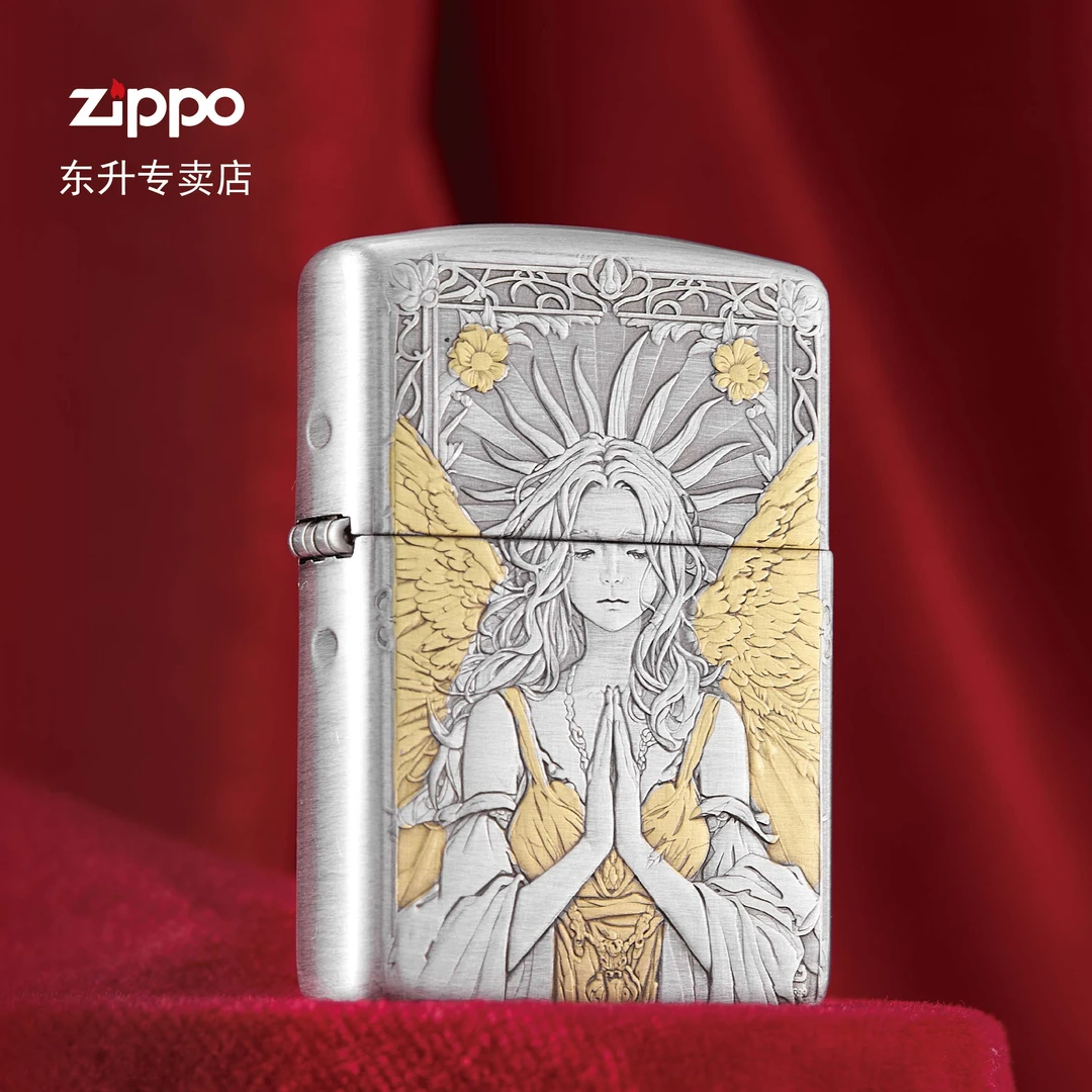 ZIPPO/之宝打火机 太阳女神 盔甲熏银鎏金【小飞火机】DYJ1