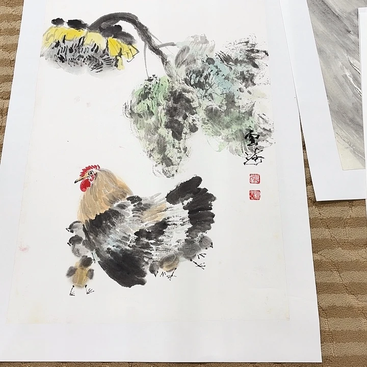 国画花鸟的翅膀和翅膀是