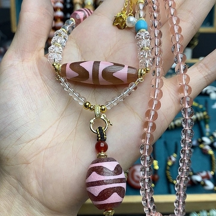 玛瑙/玉髓合金颈饰