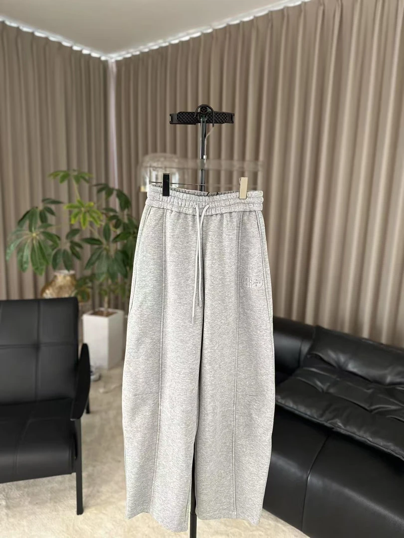 【柳青女装】2024秋冬季新款加绒加厚简约门栓卫裤