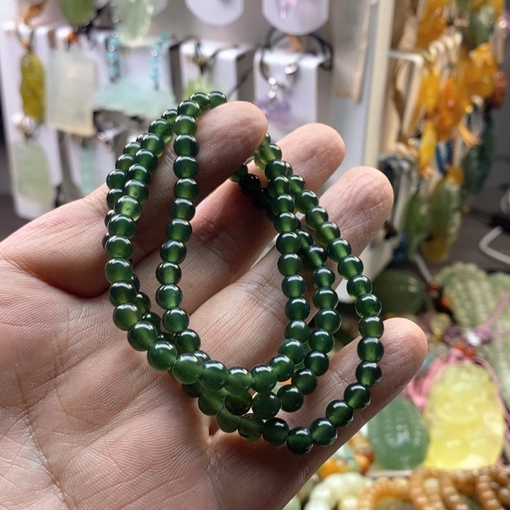 未镶嵌蛇纹石玉手链