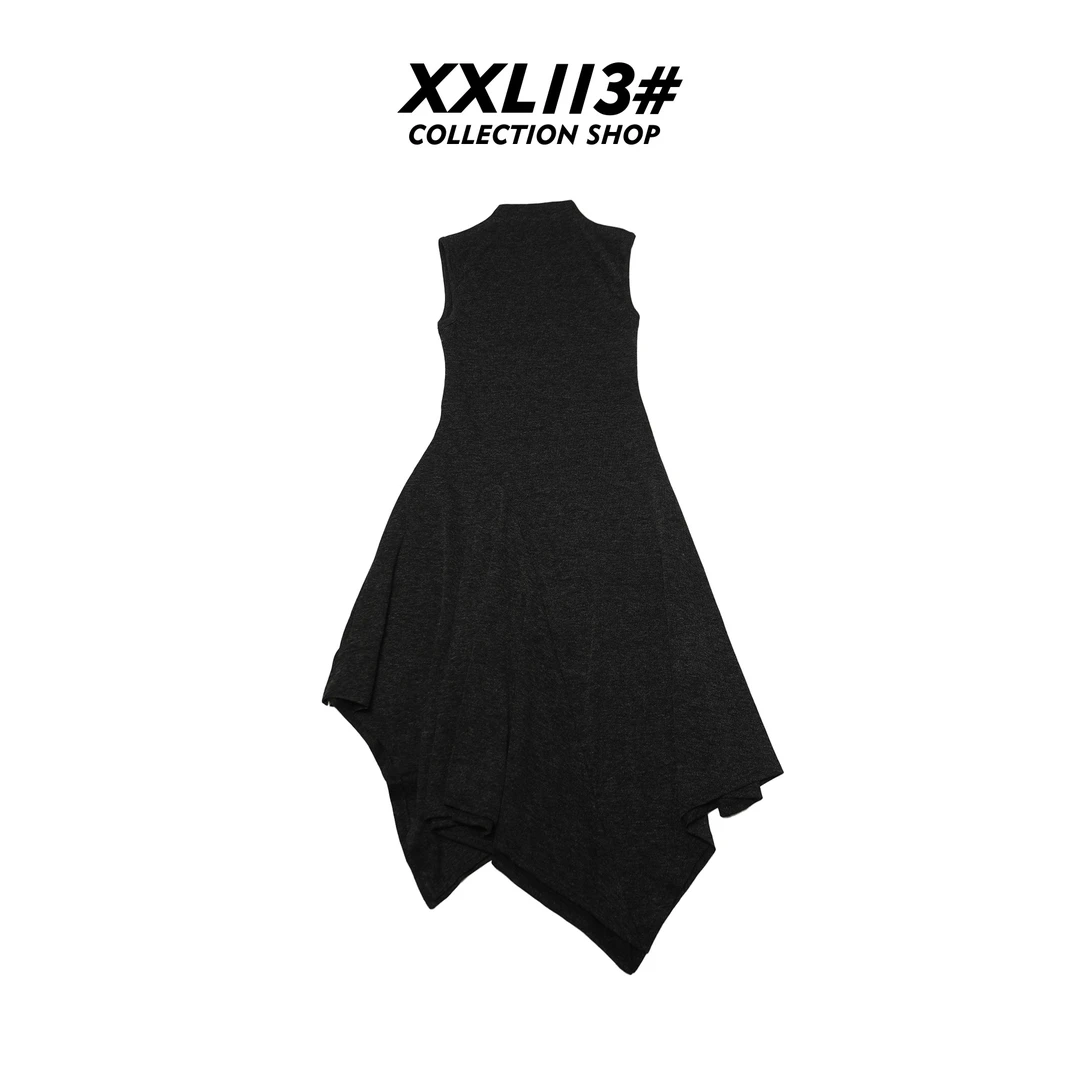 113* CENTRALIZED SHOP不褪色不规则裙长裙无袖连衣裙X5F15I6873
