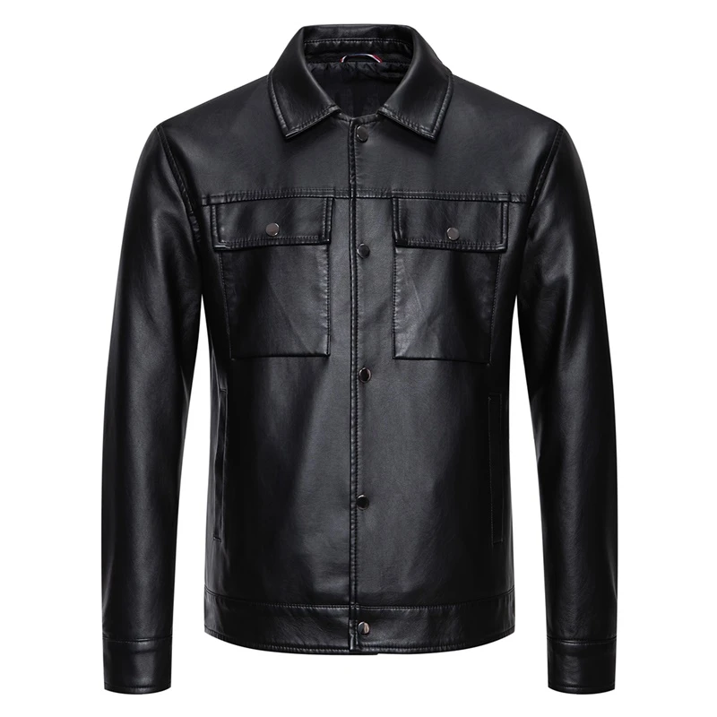 摩托机车皮衣男士皮夹克秋季外套防风时尚高端轻奢风轻商务休闲