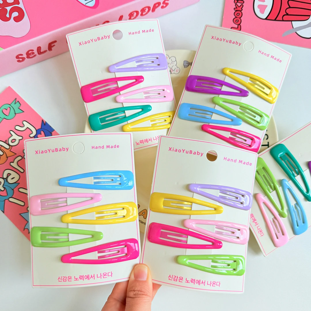 7CM大号糖果色儿童发夹韩国时尚刘海侧边发卡女孩洗脸压碎发BB夹