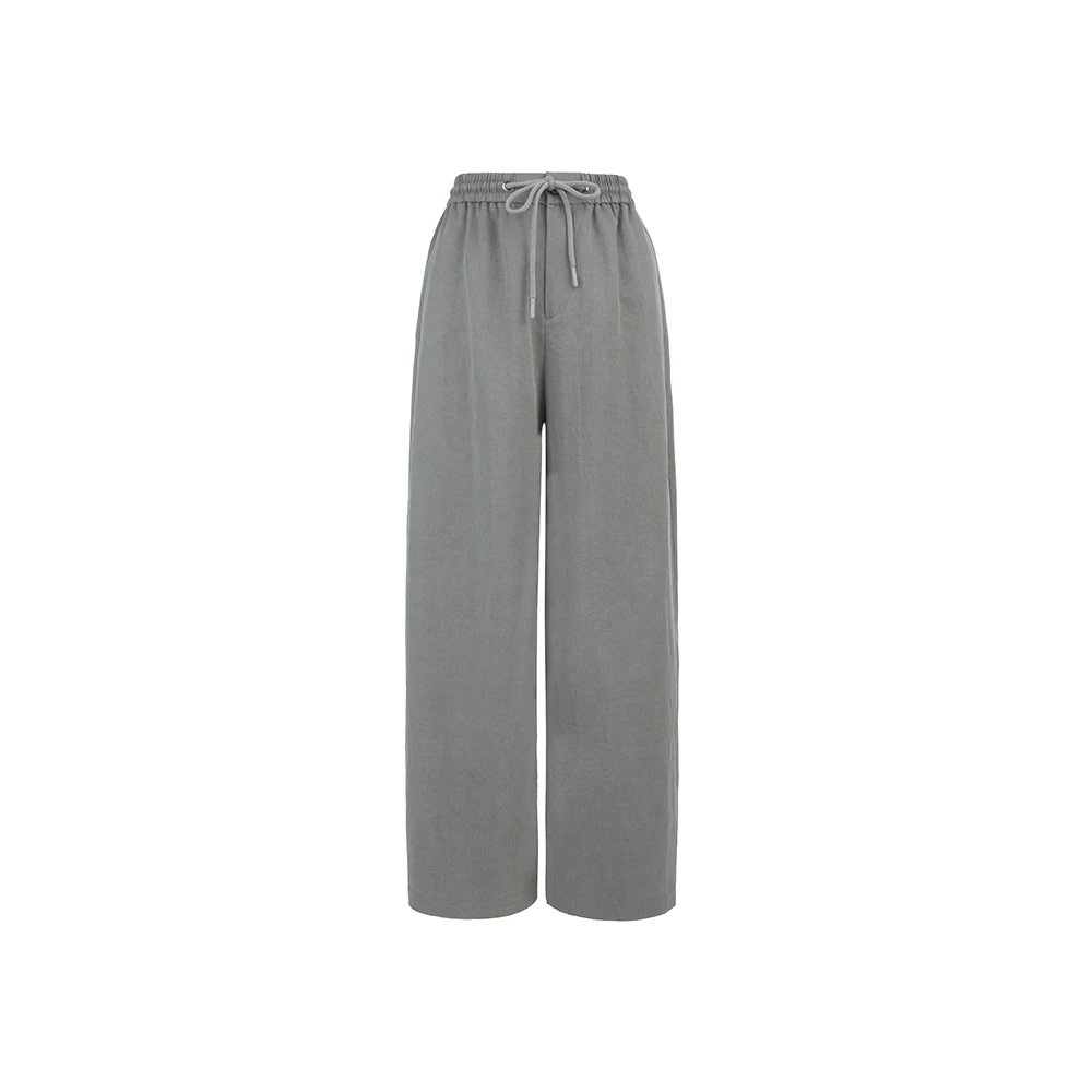 【粉丝专享】圣迪奥时尚大气百搭休闲遮肉垂感抽绳阔腿裤S252Z0801