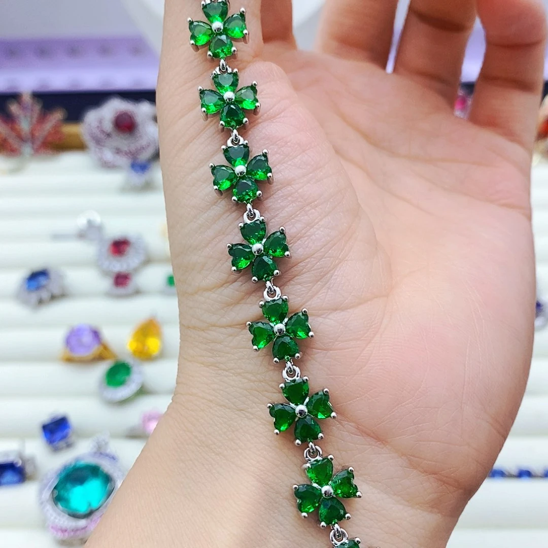 未镶嵌手链祖母绿