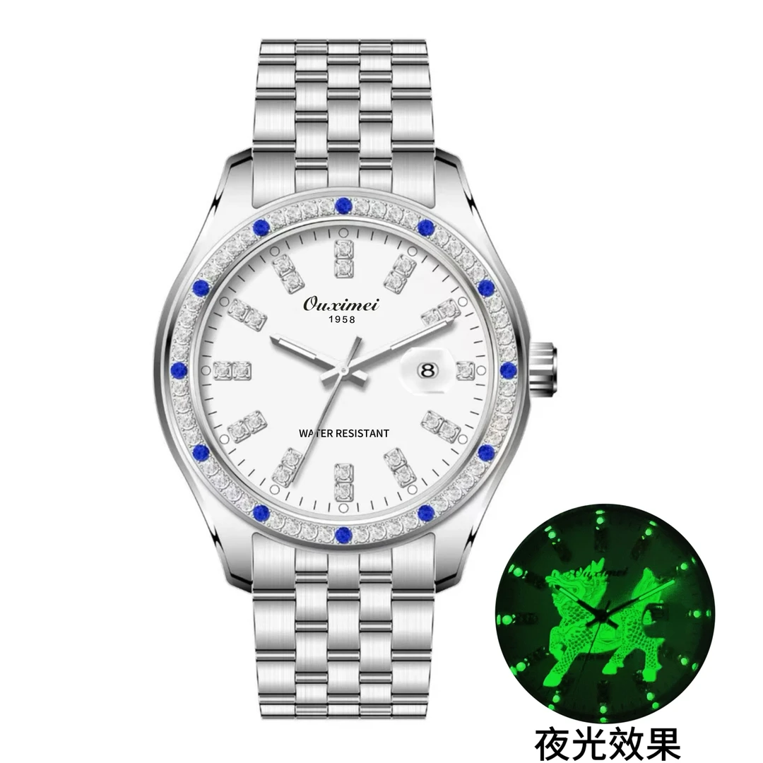 经典时尚梅花系列夜光防水全自动男士手表YH