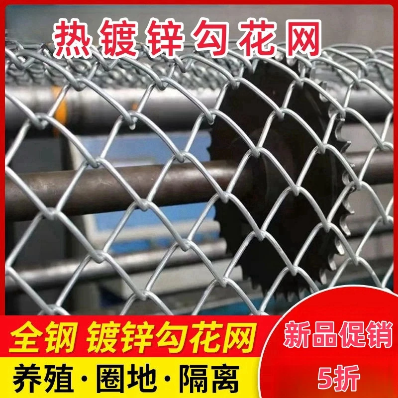 热镀锌铁丝网围栏网养鸡狗牛羊养殖网勾花网钢丝网户外防锈防护网