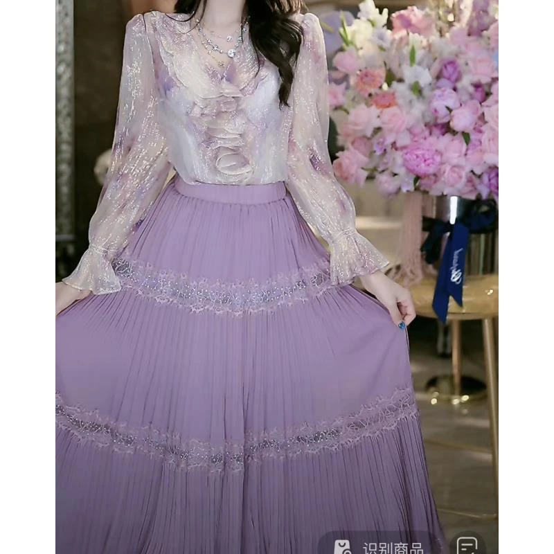 2-4【少女时光】重工时尚淑媛气质纱裙