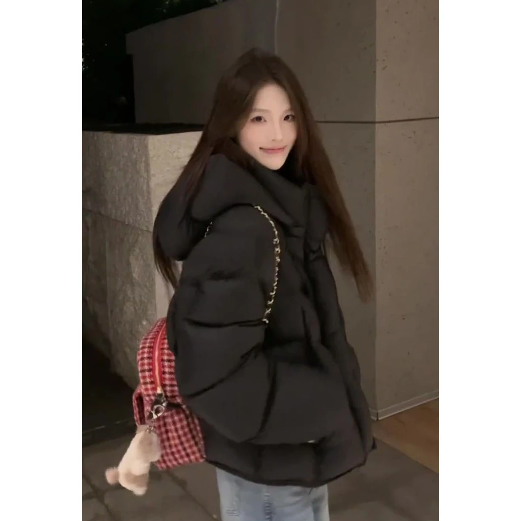 2025爆款甜酷风百搭秋冬季加绒加厚男女保暖情侣百搭个性棉服外套