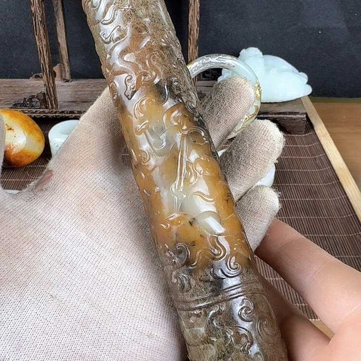 和田玉挂件未镶嵌重*3