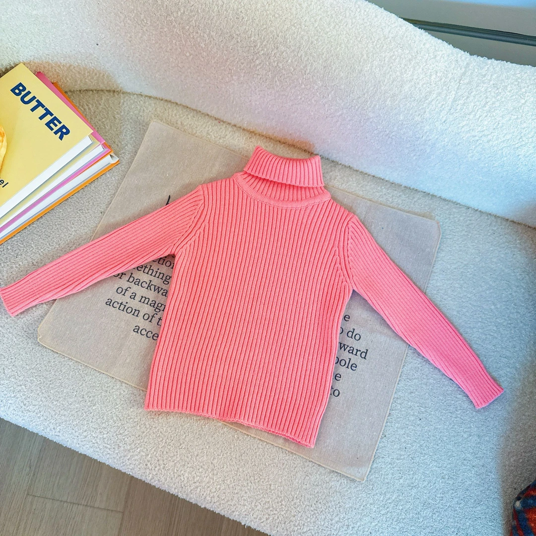 2025冬季女童新款上衣百搭舒适打底衫儿童针织衫4D161