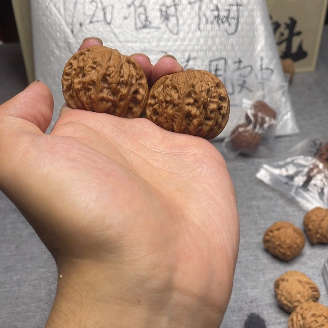 文玩核桃把件023磨盘