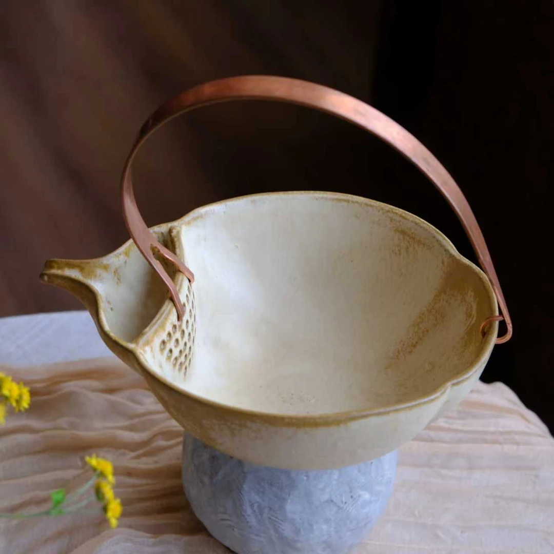 小喜宅 荷叶煮茶提梁（直径约16.5cm x20cm）容量600-700ml