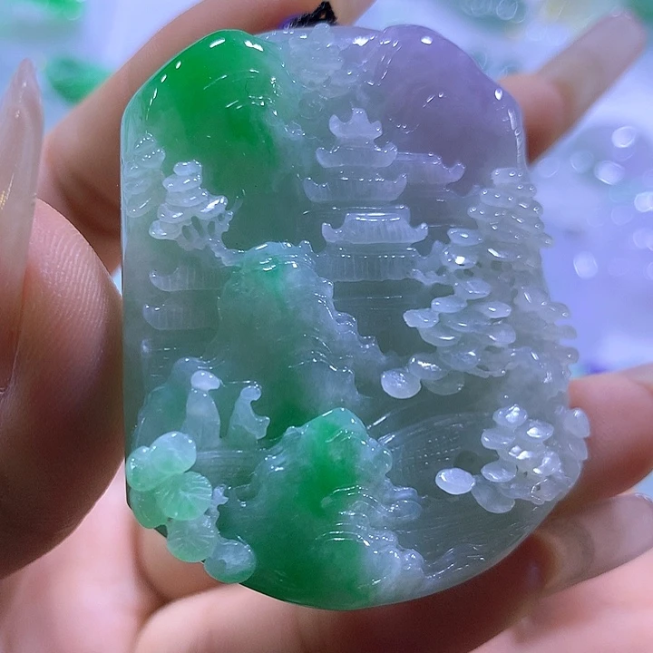 翡翠未镶嵌颈饰天然翡翠A货吊坠