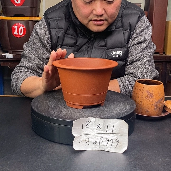 紫砂花盆货号一只WP999