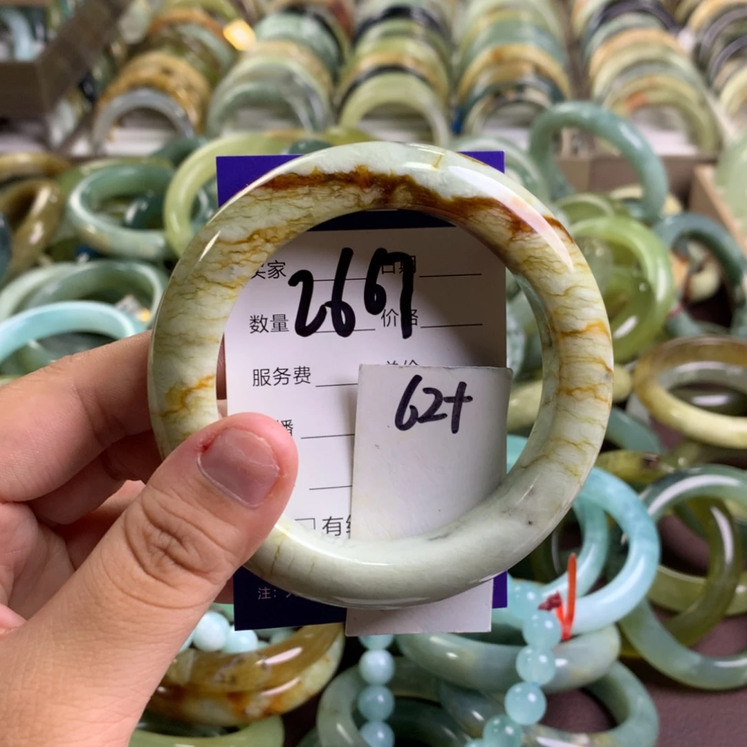 蛇纹石玉未镶嵌手镯2667