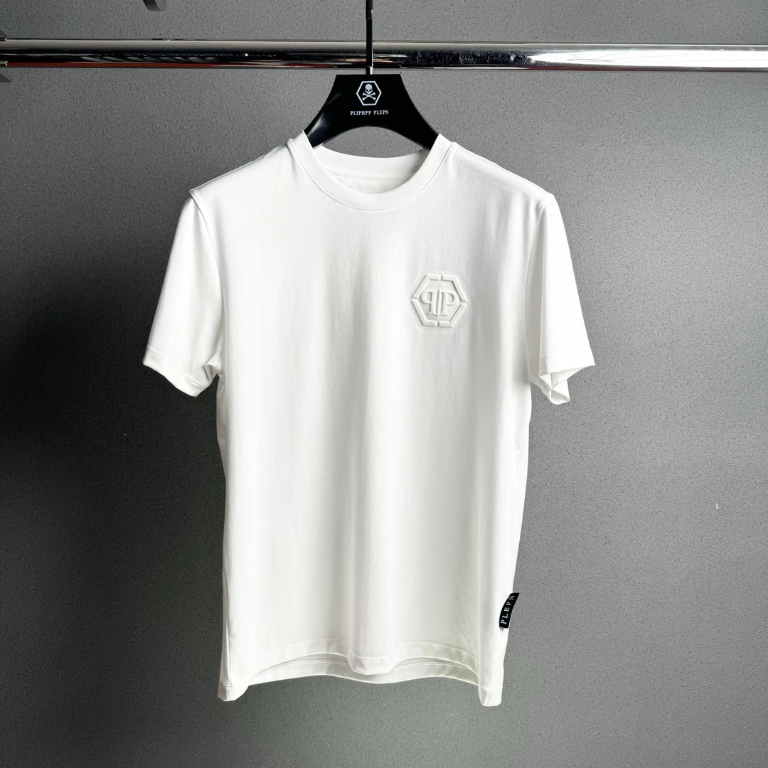 PLIPHPP PLEPN奢潮PP夏季qp高档男士修身弹力液氨冰感短袖T恤1715