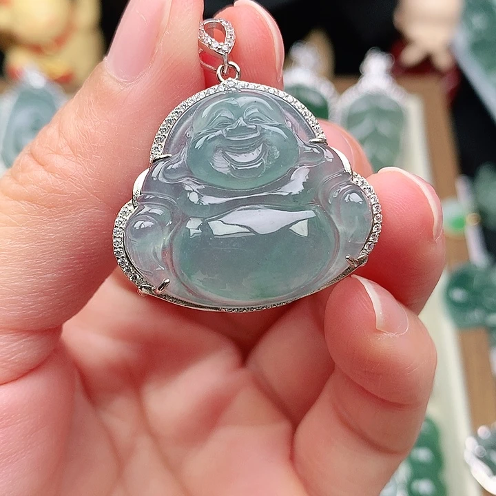 颈饰银S925镶嵌翡翠吊坠