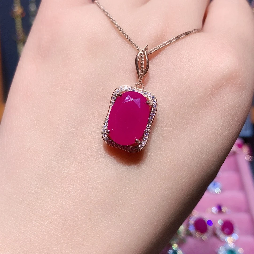 套链银S925镶嵌红宝石