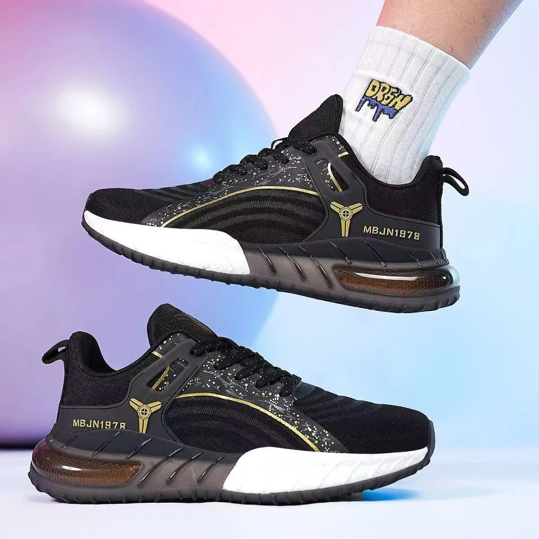 曼巴黑武士男运动生活系列系带情侣跑步鞋运动鞋跑鞋男士夏季