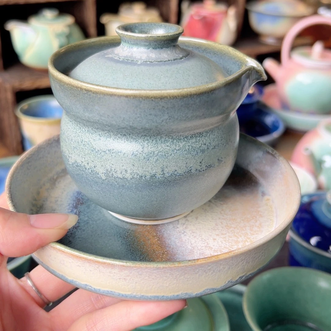 盘纯手工艺制作工艺柴烧