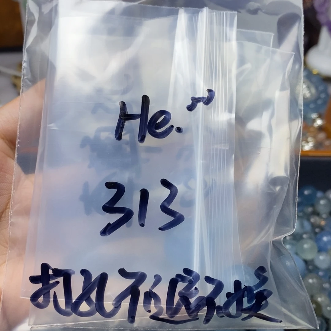 水晶戒指银S925镶嵌海蓝宝单珠