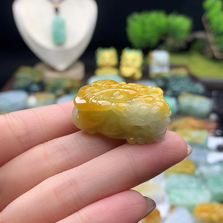 翡翠未镶嵌颈饰貔貅15