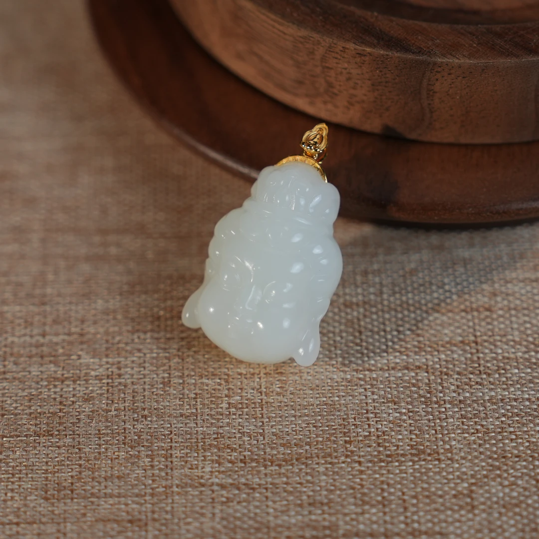 和田玉吊坠-18K金-GG1406-BK|BHT5