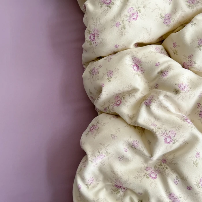 2025新款针织棉双层纱小清新印花四件套碎花学生宿舍双人