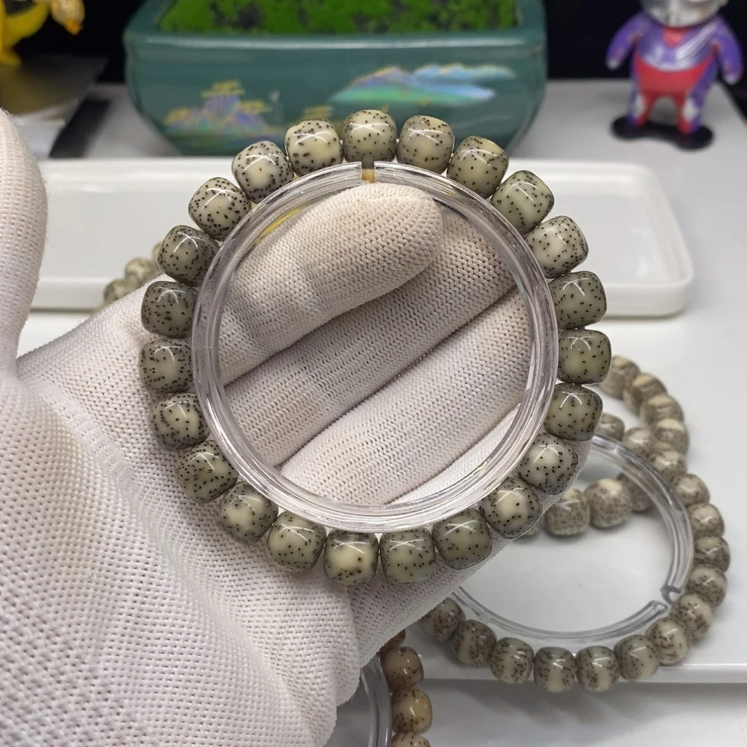 手串星月菩提石玉料10x9