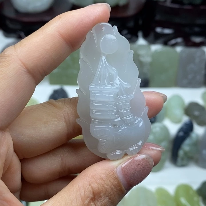 和田玉未镶嵌颈饰58