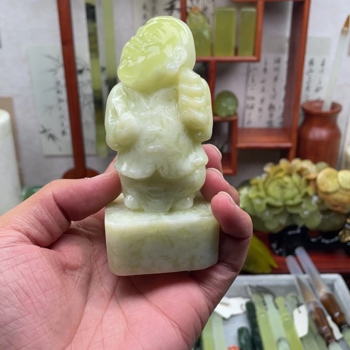 岫玉未镶嵌四大名玉手把