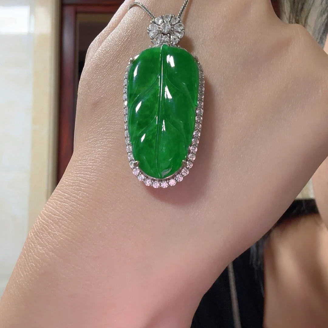 翡翠银S925镶嵌吊坠(不含链)吊坠