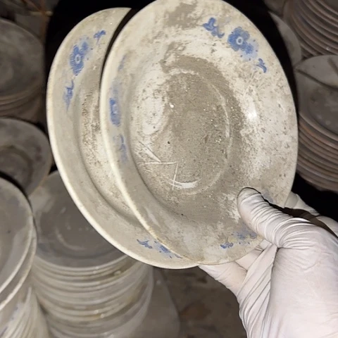 瓷片国营厂库存微瑕15厘米